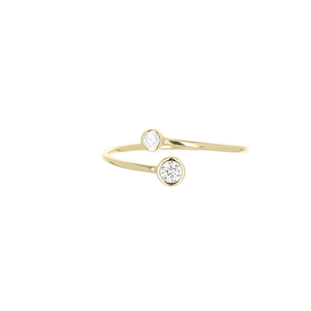 MIX New York, affordable fashion jewelry, bezel cz ring, cubic zirconia, sterling silver, 14k white or yellow gold plated