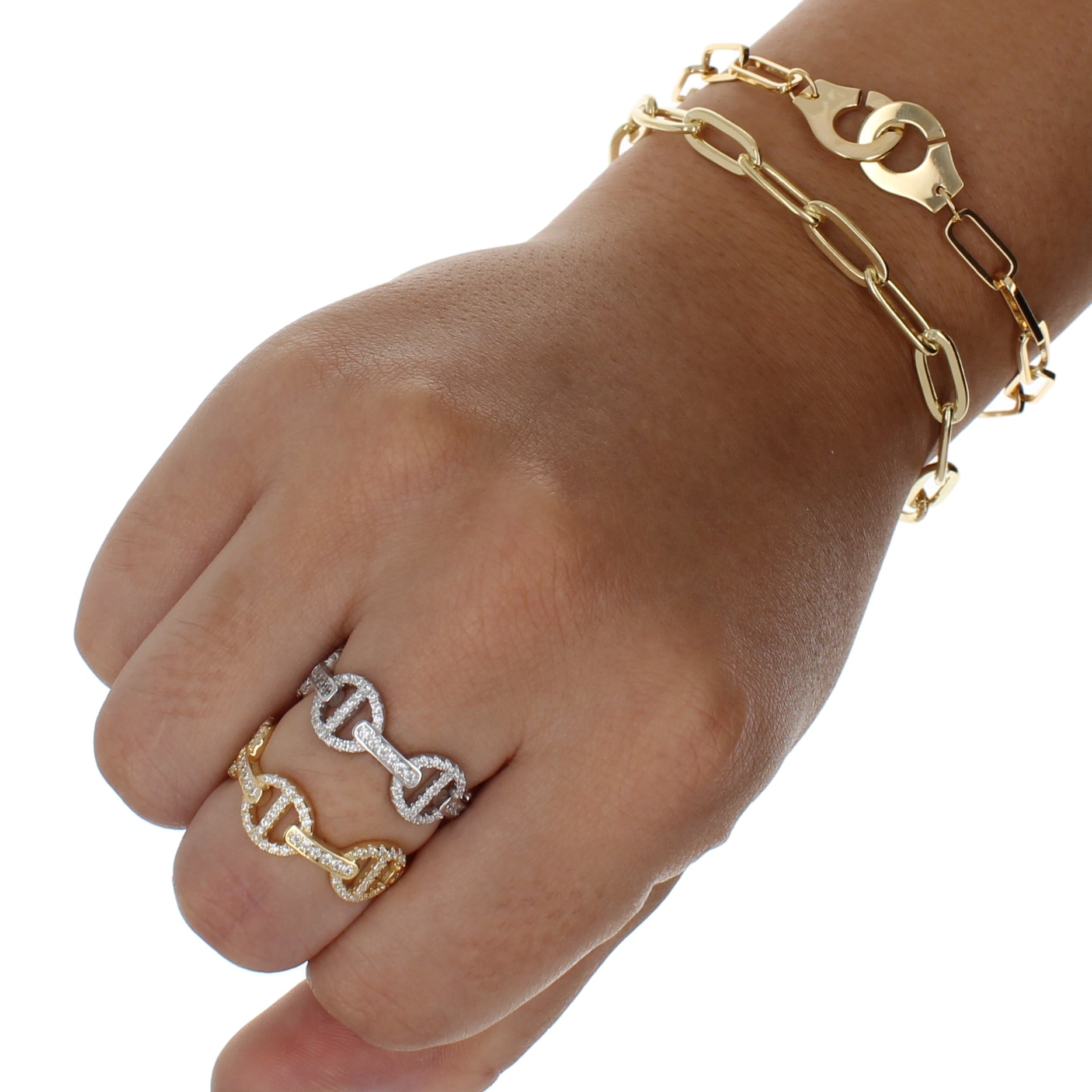 PAVE LINK RING