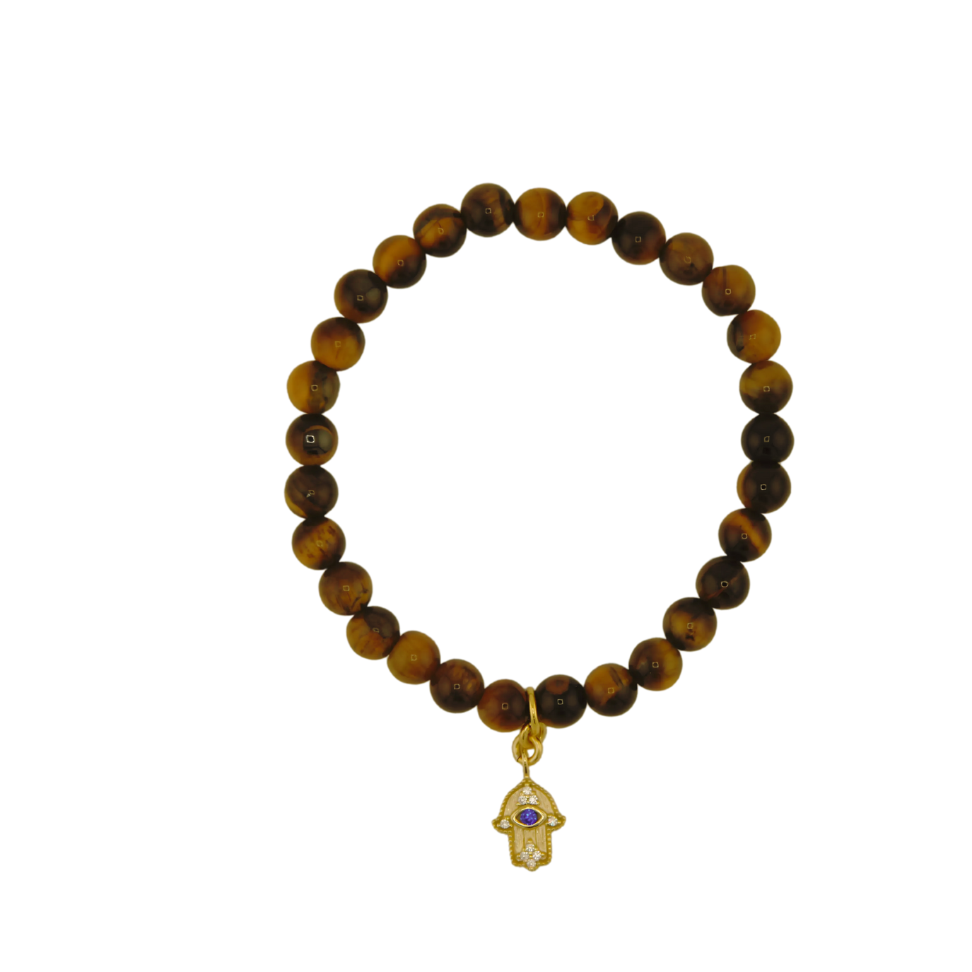 TIGER EYE BRACELET WITH HAMSA