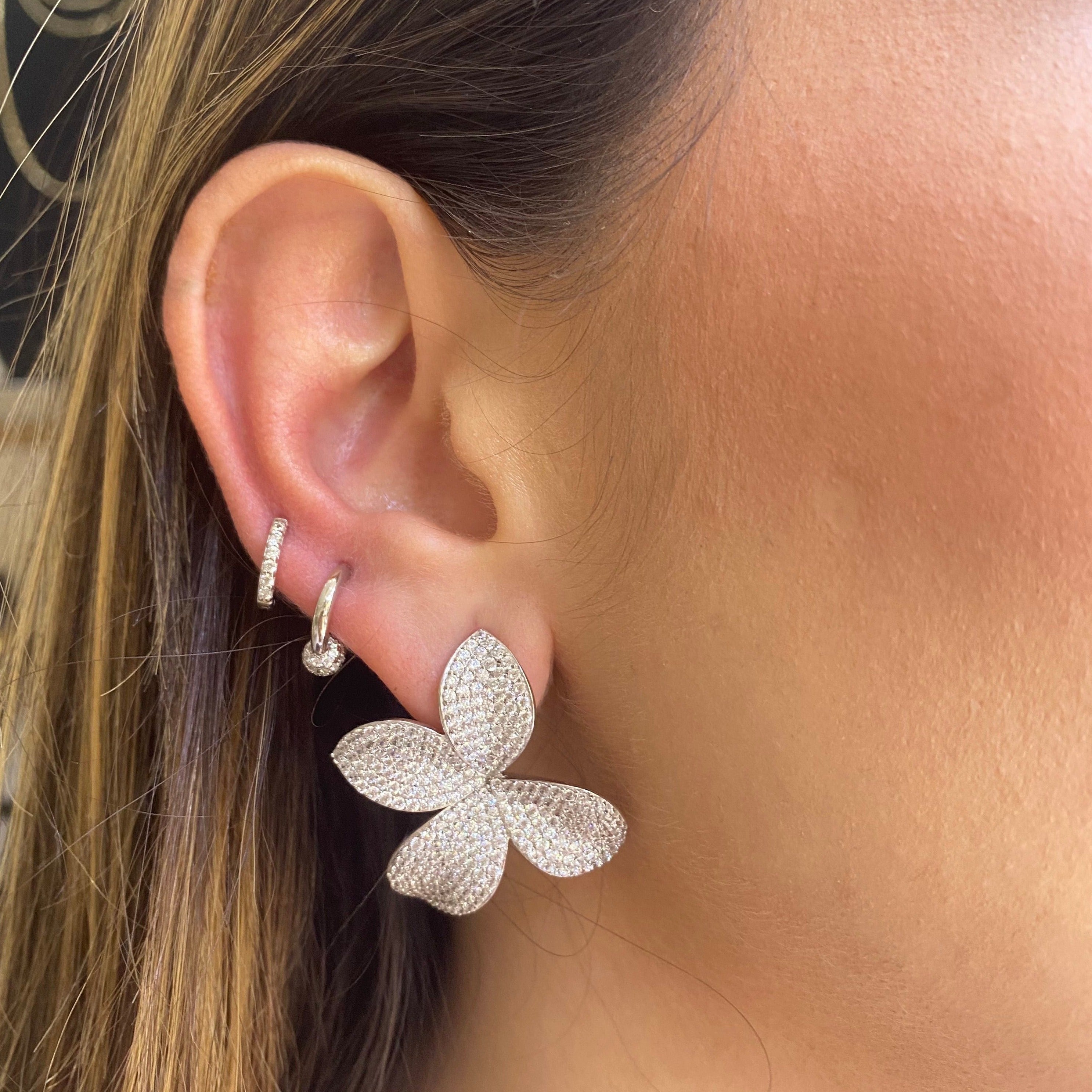 Small flower petal earring