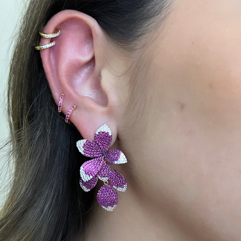 Large Flower Petal Earring