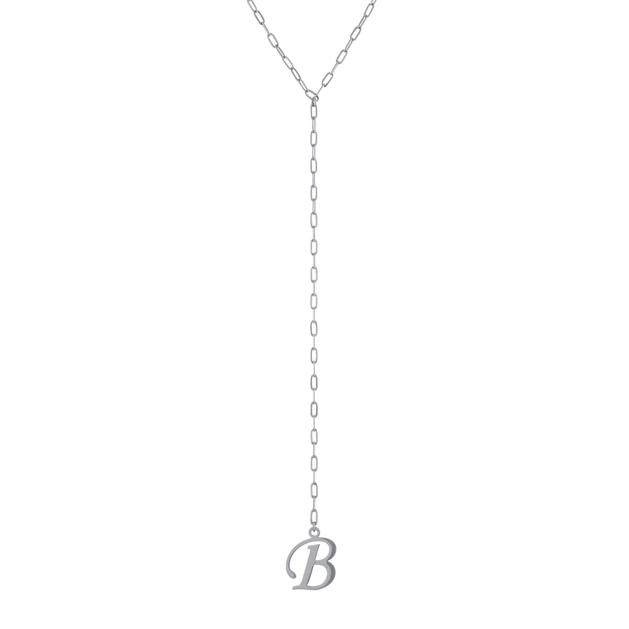 CUSTOM INITIAL LARIAT NECKLACE