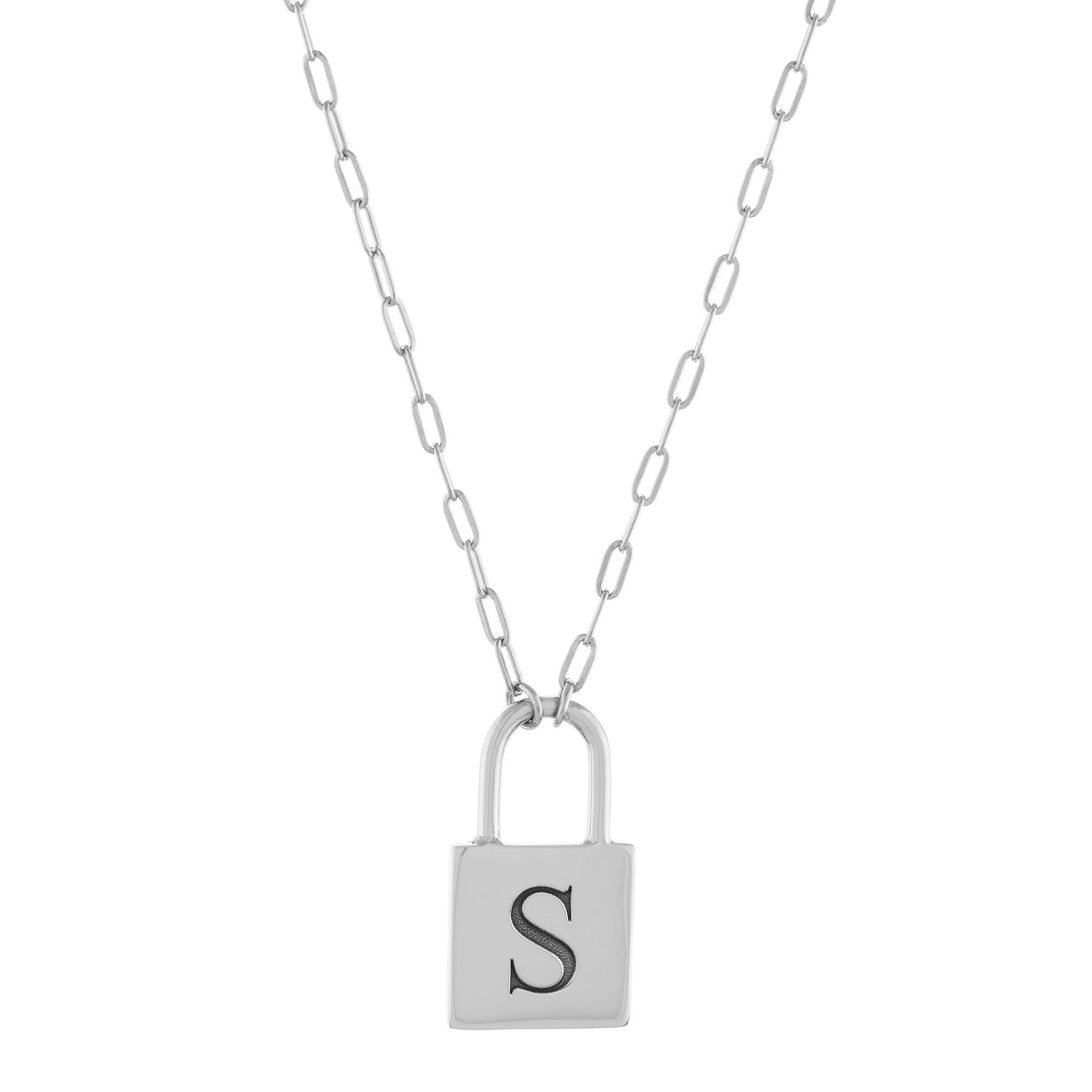 CUSTOM LOCK INITIAL NECKLACE