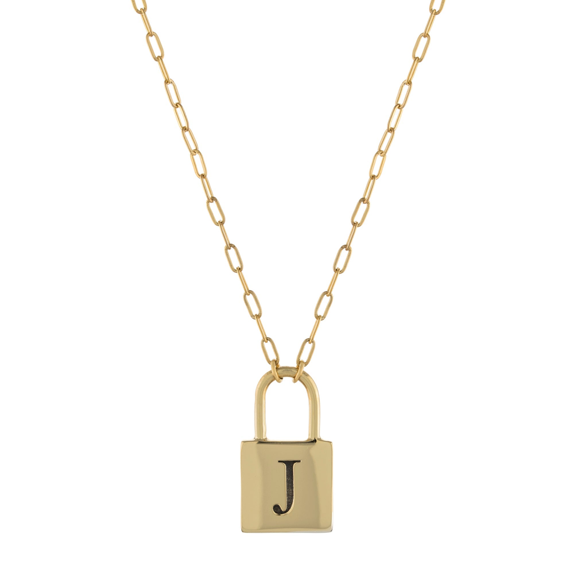 CUSTOM LOCK INITIAL NECKLACE