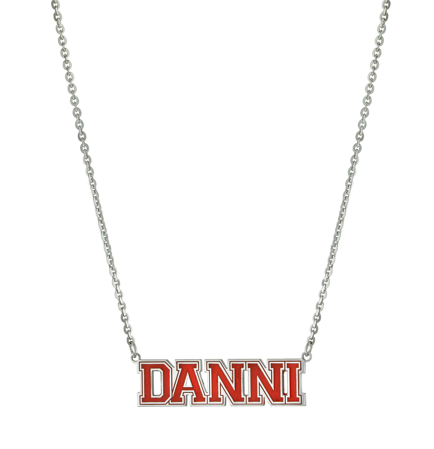 ENAMEL VARSITY NAMEPLATE NECKLACE