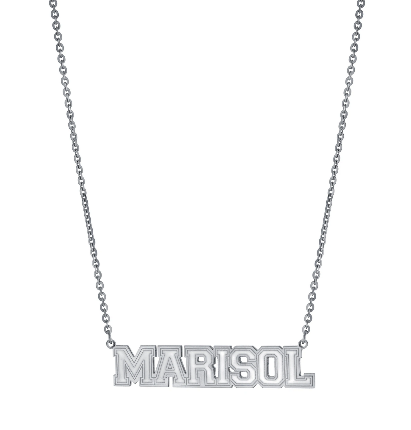 ENAMEL VARSITY NAMEPLATE NECKLACE