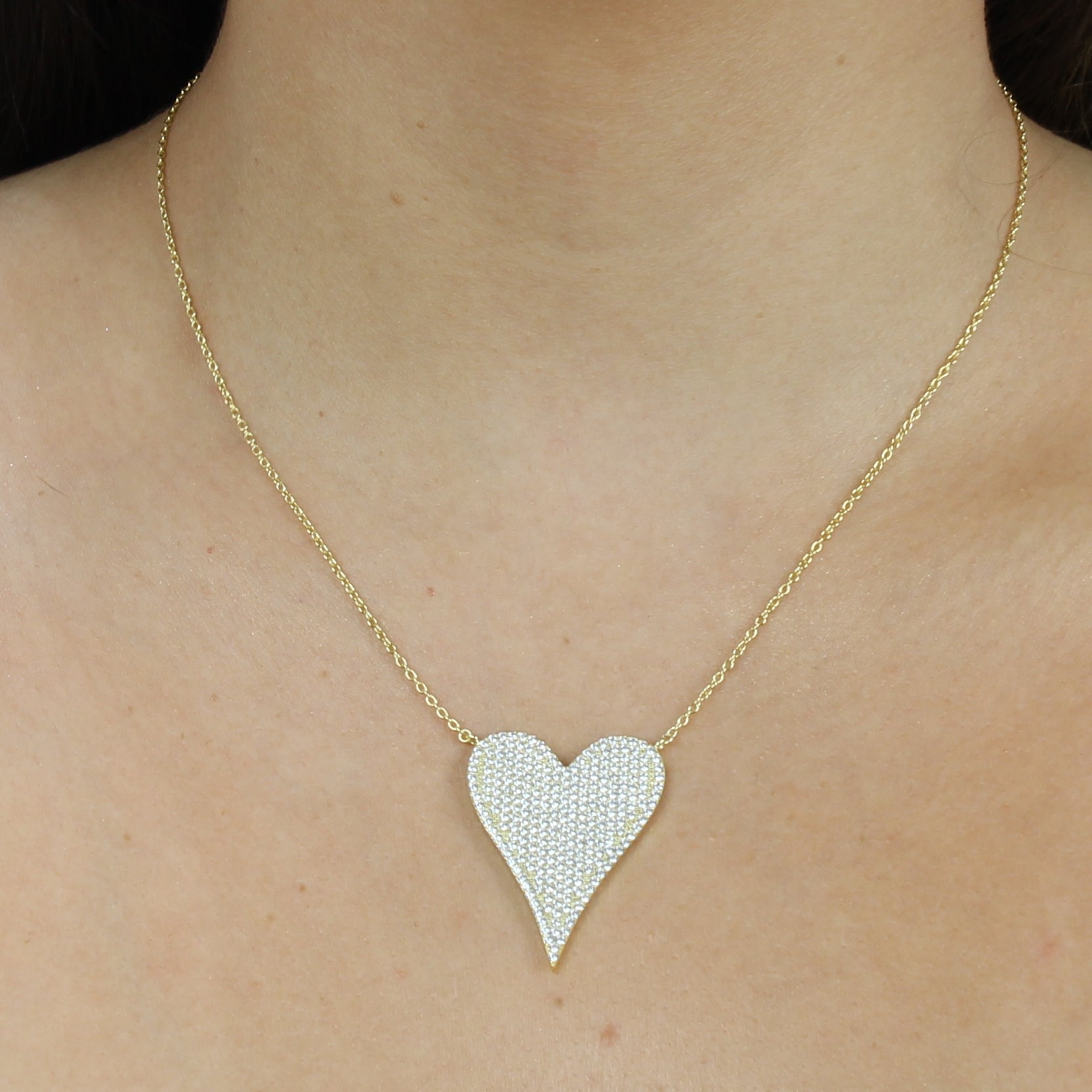 Pave Heart Necklace