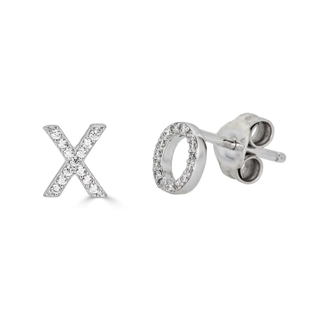 Pave XO Stud Earrings